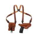 Galco Miami Classic Shoulder Holster Right Hand Glock 42, Sig Sauer P365, P365X, P365XL, P365XL Spectre Comp Leather Tan - Galco