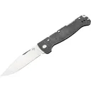 Boker Knives Atlas Big Pocket Knife 3.54" Clip Point Sandvik 12C27 Satin Blade Stainless Steel Handle Black - Boker Knives