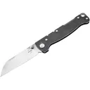 Boker Knives Atlas TS Pocket Knife 2.68" Sheepsfoot D2 Satin Blade Stainless Steel Handle Black - Boker