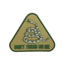 Maxpedition Don't Tread On Me PVC Morale Patch Tan and Green 3" x 2.6" - Maxpedition