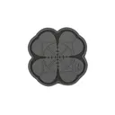 Maxpedition Lucky Shot Clover PVC Morale Patch Gray and Black 2" x 2" - Maxpedition