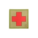 Maxpedition Medic 2" PVC Morale Patch Tan and Red 2" x 2" - Maxpedition Hard-Use Gear