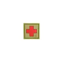 Maxpedition Medic 1" PVC Morale Patch Tan and Red 1" x 1" - Maxpedition Hard-Use Gear
