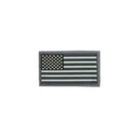 Maxpedition USA Flag PVC Morale Patch Small Gray and Black 2" x 1" - Maxpedition Hard-Use Gear