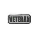 Maxpedition VETERAN PVC Morale Patch Gray and Black 2.5" x 1" - Maxpedition Hard-Use Gear