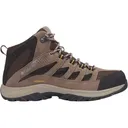 Columbia Men's Crestwood Mid Waterproof Hiking Boots Leather Cordovan/Squash 10 D - Columbia