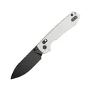 Vosteed Raccoon Crossbar Lock Pocket Knife 3.25" Drop Point Sandvik 14C28N Black Blade G-10 Handle White - Vosteed