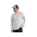 Huk Men's Icon Long Sleeve Crew Neck Shirt Seagull XL - Huk