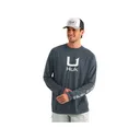 Huk Men's Icon Long Sleeve Crew Neck Shirt Sea Storm Large - Huk