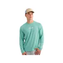 Huk Men's Airweight Long Sleeve Crew Neck Shirt Marine Blue Heather 2XL - Huk