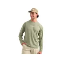 Huk Men's Airweight Long Sleeve Crew Neck Shirt Seagrass Heather Medium - Huk