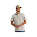 Huk Men's Pursuit Short Sleeve Polo Seagull Heather Large - Huk