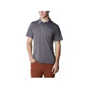 Columbia Men's Hike Short Sleeve Polo City Gray Large - Columbia
