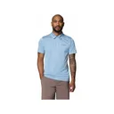 Columbia Men's Hike Short Sleeve Polo Ripple Blue Heather Large - Columbia