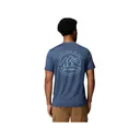 Columbia Men's Parsons Point Short Sleeve Crew Neck T Shirt Collegiate Navy Heather/Linear Peaks Large - Columbia