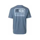 Huk Men's Born Wave Short Sleeve Crew Neck T Shirt Stormy Blue Medium - Huk