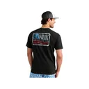 Huk Men's Born Wave Short Sleeve Crew Neck T Shirt Black XL - Huk