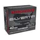 Winchester Silvertip Defense 40 S&W Ammo 155 Grain Winchester Silvertip Jacketed Hollow Point Case of 200 (10 Boxes of 20) - Winchester