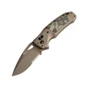 Sig Sauer K320 Scorpion AXG Pocket Knife 3.5" Partially Serrated Drop Point CPM S30V Flat Dark Earth Blade Aluminum Handle Flat Dark Earth - Hogue
