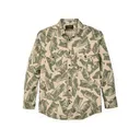 Filson Men's Lightweight Alaskan Guide Long Sleeve Shirt Khaki/Print XL - Filson