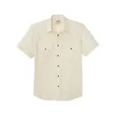 Filson Men's Washed Feather Cloth Short Sleeve Shirt Ivory Medium - Filson
