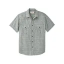 Filson Men's Washed Feather Cloth Short Sleeve Shirt Khaki/Print Medium - Filson