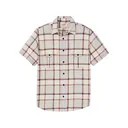 Filson Men's Lightweight Alaskan Guide Short Sleeve Shirt Light Blue/Tan Plaid XL - Filson