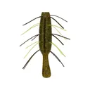 Yamamoto Fuzzy Nuki 3.5" Worm Green Pumpkin/Black Flake/Chartreuse Skirt - Yamamoto