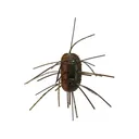 Yamamoto Fuzzy Nut 1.5" Creature Dice Bait Dark Green Pumpkin/Amber Laminate - Yamamoto