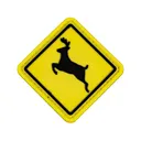 Merica Life Yellow Deer Crossing Sign PVC Morale Patch - Merica Life