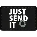Merica Life Just Send it PVC Morale Patch Black and White - Merica Life
