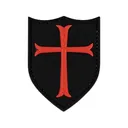 Merica Life Knights Templar Cross PVC Morale Patch Black and Red - Merica Life