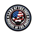 Merica Life Land of the Free Because of the Brave PVC Morale Patch - Merica Life