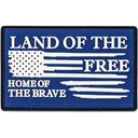 Merica Life Land of the Free Home of the Brave PVC Morale Patch - Merica Life