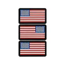 Merica Life Mini US Flag Set Two Forward flags and One Reverse PVC Morale Patch - Merica Life