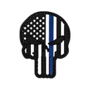 Merica Life Punisher US FLAG with Thin Blue Line PVC Morale Patch - Merica Life