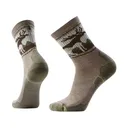 Smartwool Men's Hike Light Cushion Mountain Moose Mid Crew Socks Fossil XL - Smartwool