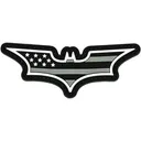 Merica Life Batman Us Flag PVC Morale Patch Black and Light Grey - Merica Life
