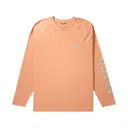 AFTCO Men's Samurai Long Sleeve Crew Neck Shirt Coral Sands Heather Large - Aftco