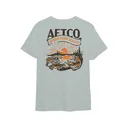 AFTCO Men's Backwoods Short Sleeve Crew Neck T Shirt Seafoam Heather Medium - Aftco