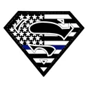 Merica Life SMan Shield with Thin Blue Line PVC Morale Patch - Merica Life