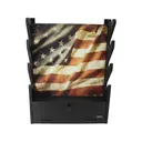 Rush Creek Creations 4 Gun Wall Rack With Storage Black - Rush Creek Creations