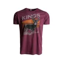 Kings Camo Men's Back Forty Short Sleeve Crew Neck T Shirt Heather Burgundy Medium - Kings Camo
