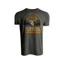 Kings Camo Men's Alpine Short Sleeve Crew Neck T Shirt Heather Military Green XL - Kings Camo
