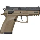 CZ P-07 9mm Luger Pistol 3.75" Barrel 15+1 Round Black Slide Flat Dark Earth Grip Flat Dark Earth Frame - CZ USA