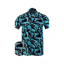 Retro Rifle Men's The 80 Short Sleeve Shirt Coastal Teal/Black Large - Retro Rifle