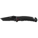 Coast RX395 Rapid Response Assisted Opening Pocket Knife 3.74" Partially Serrated Tanto Point 7Cr17MoV Black Blade Nylon Handle Black - Coast