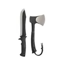 Schrade Hatchet and Machete Combo 3Cr13 Stainless Steel Blades TPR Handles Black - Schrade