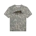 Rolling Thunder Game Calls Men's Turkey Feather Short Sleeve Crew Neck T Shirt Washed Out Mossy Oak Greenleaf Medium - Rolling Thunder Game Calls