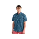 Huk Men's Kona KC Printed Short Sleeve Shirt Navy XL - Huk